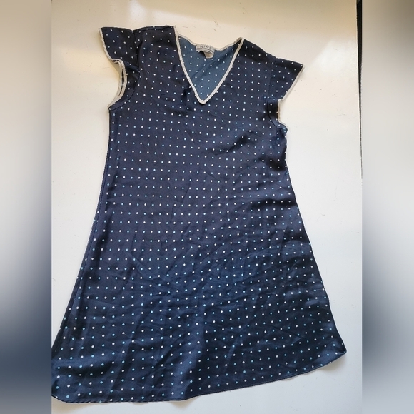 Vntg Nine & Company Polka-dot Satin Dress Size Small - Picture 7 of 10